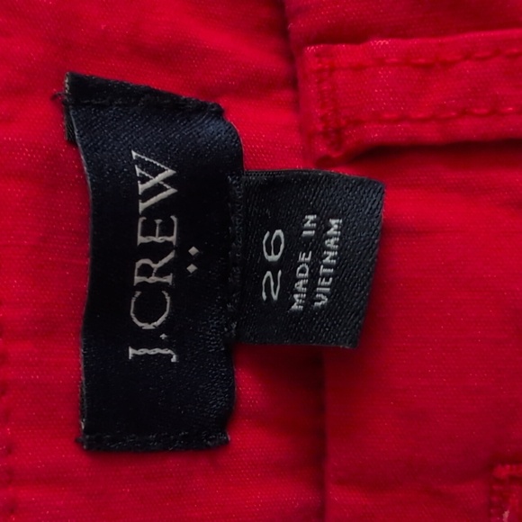Jcrew Factory Women’s Red Wide-Leg Cropped Pants 26 - Picture 2 of 7